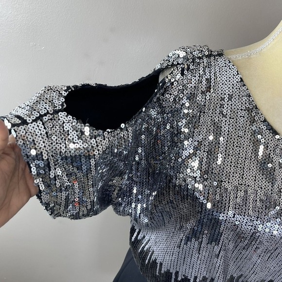 Friends Women One Should Sequin Black Dress Sz M - Picture 7 of 15